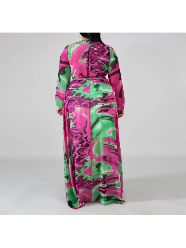Vestito Donna Lungo Plus Taglie Grandi Woman Oversize Maxi Dress OS120013B f12